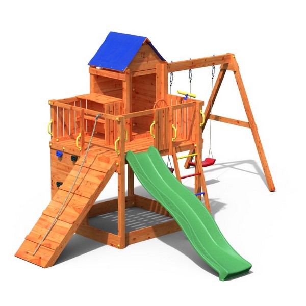 Продукт Fungoo TREEHOUSE - дървена детска площадка с пързалка и люлки - 0 - BG Hlapeta